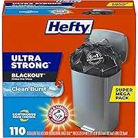 110-Ct Hefty Ultra Strong Black Tall Kitchen Trash Bags 13-Gal