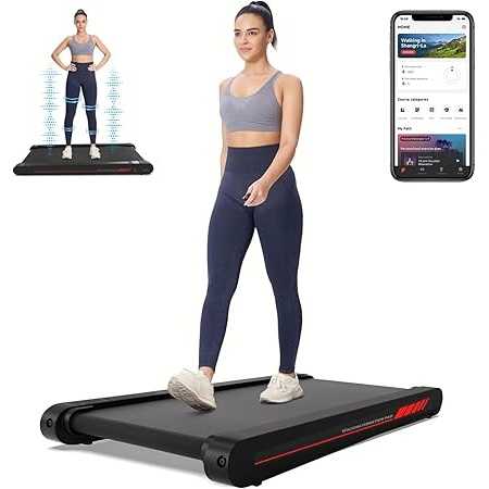 Amazon - Sperax Walking Treadmill Pad with APP, 3 in 1 Under Desk Treadmill, 400W Low Noise Walking Vibration Pad with Remote Control,Portable Treadmills for Home Office
