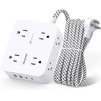 HANYCONY 8 Outlets 4 USB Charging Ports Surge Protector Power Strip