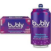 8pk Bubly Sparkling Water Blueberry Pomegranate 12oz