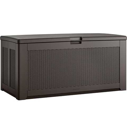 Amazon - Rubbermaid Extra Large Resin Outdoor Storage Deck Box (134 Gal), Weather Resistant, Brown, Deck Organization for Home/Backyard/Pool Chemicals/Toys/Garden Tools/Porch/Patio Cushions