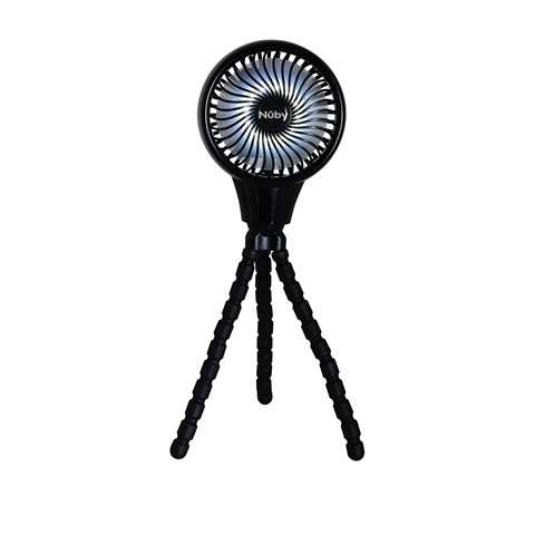 Amazon - Nuby Oscillating Stroller Fan with Adjustable Legs - 3-Speed Portable Fan for Car Seats and Play Yards - Stroller Accessories - Summer Travel Essentials - Black