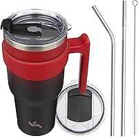 Konokyo 40oz Tumbler with Handle and 2 Straw 2 Lid