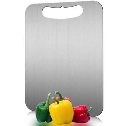 Amazon - Titanium Cutting Boards Kitchen Boards Hygiene and Durability Medical Food Grade Material Easy Clean Meat Fruit Vegetable The material is TA1 (12 X 9 in)