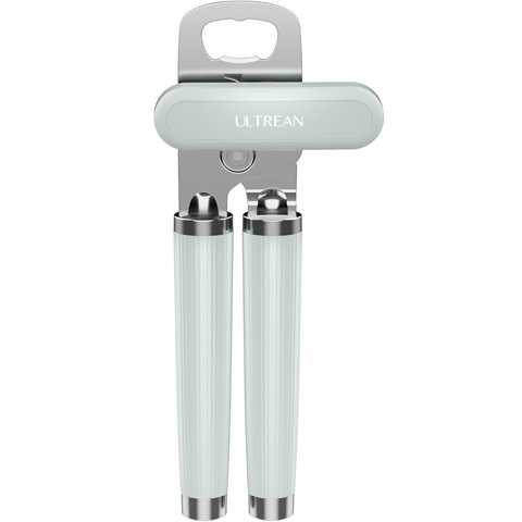 Amazon - Ultrean Manual Can Opener Bottle Opener, Heavy Duty Stainless Steel Smooth Edge Manual Hand Held Can Opener With Soft Touch Handle, Rust Proof Oversized Handheld Easy Turn Knob (Mint Green)
