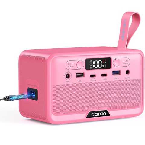 Amazon - Portable Power Station 28,000mAh LiFePO4 Battery 100W(200W Peak) Solar Power Bank,Portable Charger Small Electric Generator with AC Outlets & PD Fast Charging Camping Essentials (Solar Panel Optional)