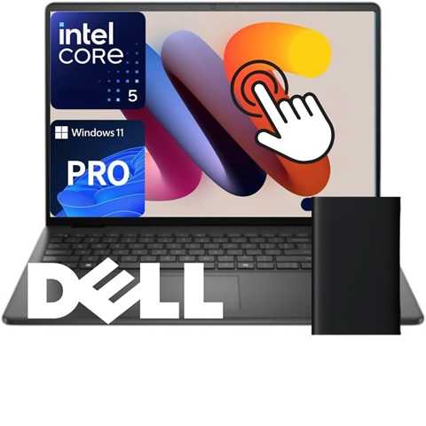 Amazon - Dell Inspiron 15.6'' Touchscreen Business & Student Laptop, 13th Gen Intel Core i5 (Beat i7-1250U), 16GB RAM, 756GB Storage(256GB SSD & 500GB External), Windows 11, Earphone Jack
