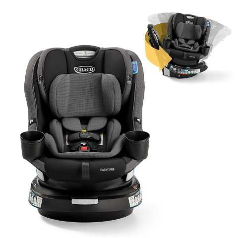 Amazon - Graco EasyTurn 360 2-in-1 Convertible Car Seat, 360 Degree Rotating Infant to Toddler Rotating Car Seat, 2 Modes Forward and Rear Facing, Slim Design, Cyran