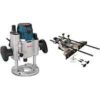 BOSCH 120V 2.3 HP Electronic Plunge Base Router + Router Edge Guide