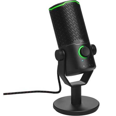 Amazon - JBL Quantum Stream Studio - Quad Pattern Premium USB Microphone for Streaming, Recording and Gaming, Triple Condenser Microphone, Dynamic Range Compressor, Easy Voice Monitoring (Black)