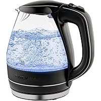 Ovente Glass Electric Kettle Hot Water Boiler 1.5 Liter