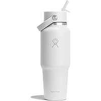 Hydro Flask Travel Water Bottle, Wide Straw Lid, 32oz