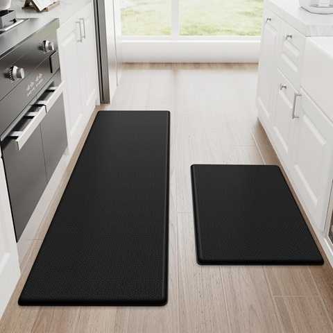Amazon - StepRite Kitchen Mats, 2PCS Kitchen Rugs, Cushioned Anti Fatigue Kitchen Mats for Floor, Non-Slip Standing Desk Mat, Waterproof Kitchen Rug Set for Kitchen, Floor, Office, 17.3