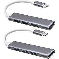 Herolland 2pcs USB C Hub USB Hub 3.0 4-Port