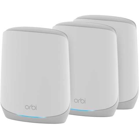 Amazon - NETGEAR Orbi Whole Home Tri-Band WiFi 6 Mesh Network System (RBK753P) – Router with 2 Satellite Extenders – Security Features - Coverage up to 7,500 sq. ft., 75 Devices - AX5200 (Up to 5.2Gbps)
