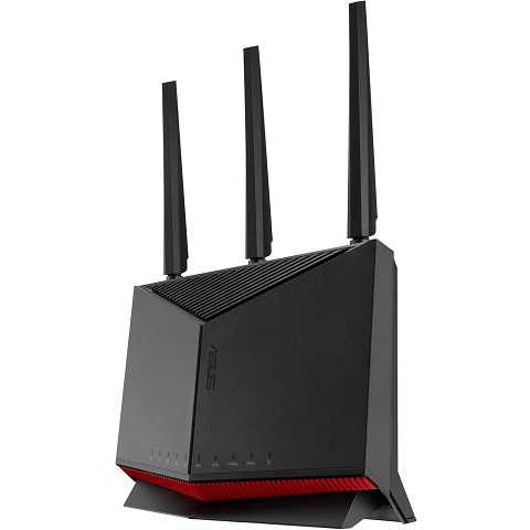Amazon - ASUS RT-BE86U BE6800 Dual-Band WiFi 7 Router, Supports 4096-QAM, MLO, AI WAN Detection, AiMesh, Subscription-Free Network Security, and Comprehensive VPN Features, Guest Network Pro, Gaming