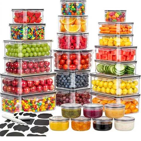 Amazon - 52 Pcs Food Storage Containers with Lids Airtight (26 Containers & 26 Lids) - Leakproof Meal-Prep Container for Kitchen Storage and Organization, Stackable Plastic Food Containers with Labels & Pen