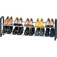 IRIS USA 2-Tier Shoe Rack for Entryway
