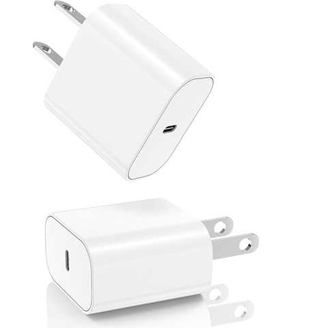 Amazon - iPhone USB C Fast Charger Block, 2Pack USB C Wall Charging Plug, Type C PD Power Adapter Brick Cube Box for Apple iPhone 17 Pro Max/17 Air/16 Pro Max/15 Plus/14 Pro/13/12 Mini/11/XS/XR, iPad Pro