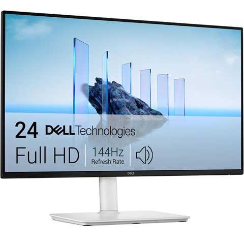 Amazon - Dell 24 Plus Monitor - S2425HSM - 23.8-inch FHD (1920x1080) 144Hz 1ms Display, 2 x 3W Speakers, HDMI Connectivity, Height/Tilt/Pivot/Swivel Adjustability, AMD FreeSync - Ash White