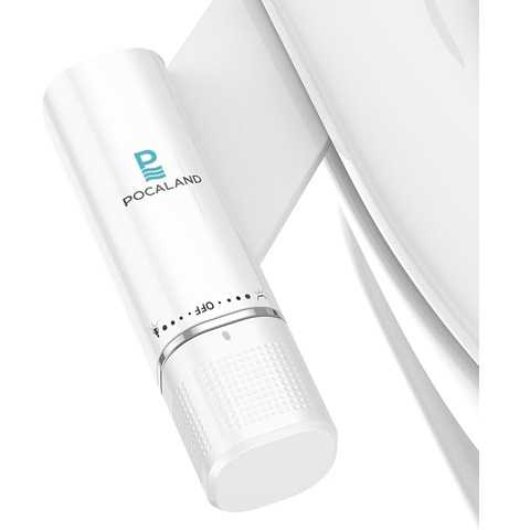 Amazon - Ultra-Slim Bidet Attachment, Posterior&Feminine Wash-(Retractable Dual Nozzles), Non-Electric Bidet Attachment for Toilet Seat, Adjustable Fresh Cold Water Pressure, Stainless Steel Inlet (White)