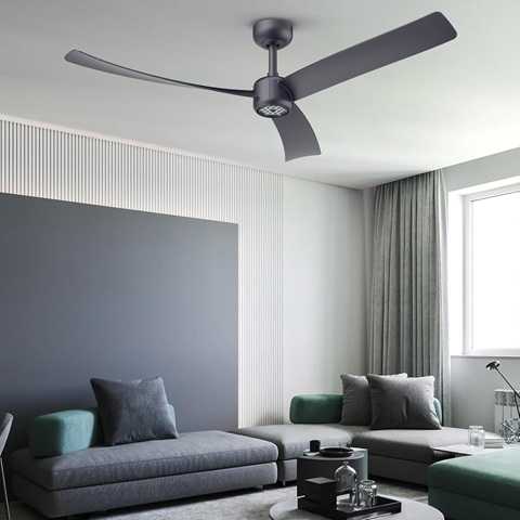 Amazon - TALOYA 52 Inch Ceiling Fans with Lights Led Remote Control Flush Mount Low Profile for Living Room Bedroom Outdoor Patio,DC Motor,Reversible,Dimmable,Buzzer On/Off,3 Blades,Black